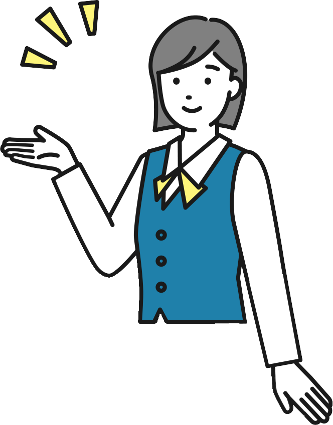 ガイダンスする女性